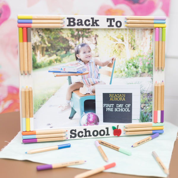 DIY Back to School Frame Craft Box Girls