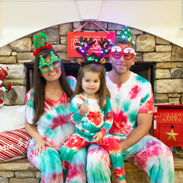 DIY Tie Dye Family Christmas Pajamas Craft Box Girls