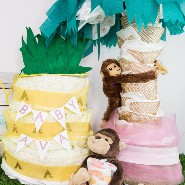 Pineapple 2024 diaper cake