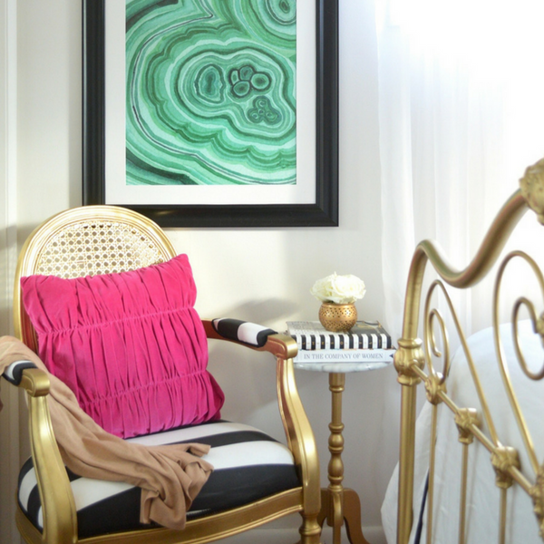 Modern Glam Cane Chair Redo Craft Box Girls
