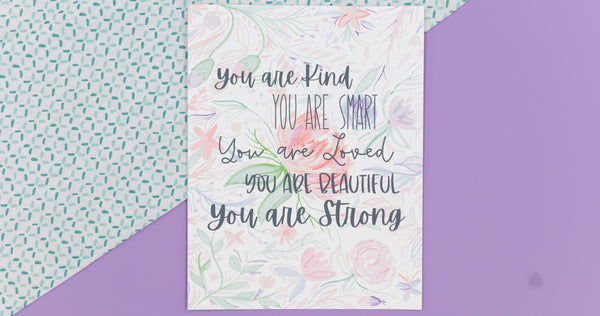 You Are Smart Happy Art Print - Digital Download - Craft Box Girls