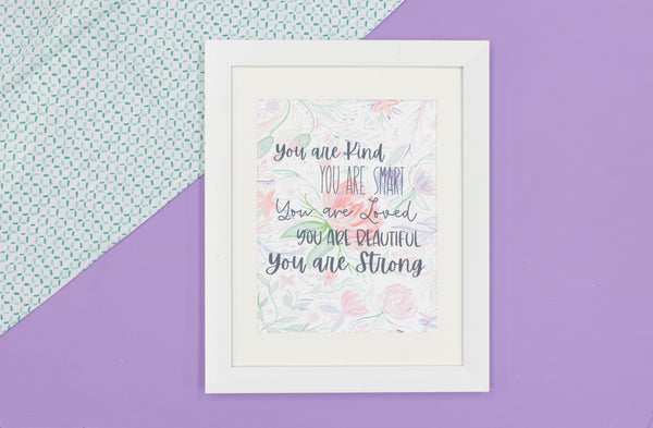You Are Smart Happy Art Print - Digital Download - Craft Box Girls