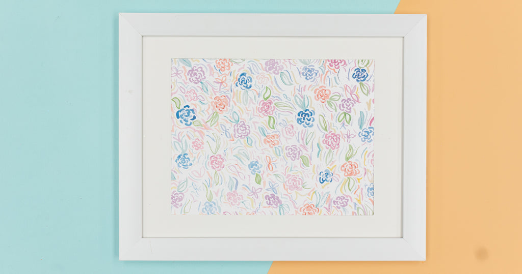 Multi Color Roses Watercolor Art Print - Digital Download - Craft Box Girls