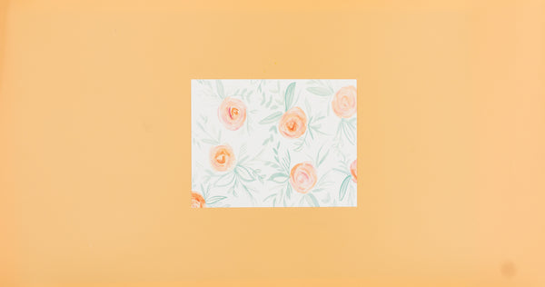 Peach Floral Watercolor Art Print - Digital Download - Craft Box Girls