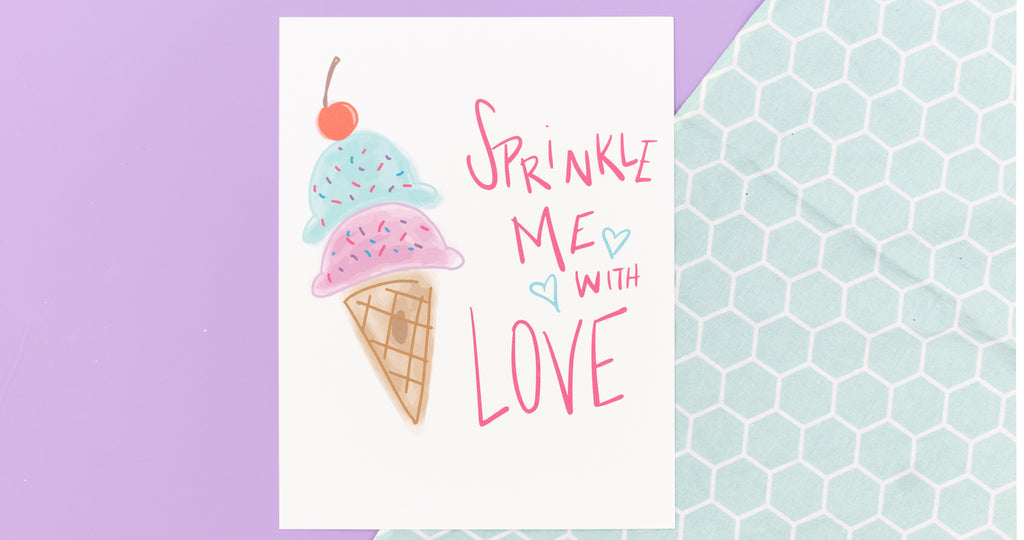 Sprinkle Me with Love Happy Art Print - Digital Download - Craft Box Girls