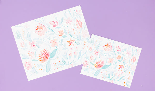 Floral Watercolor Art Print (Lynn's Fav) - Digital Download - Craft Box Girls
