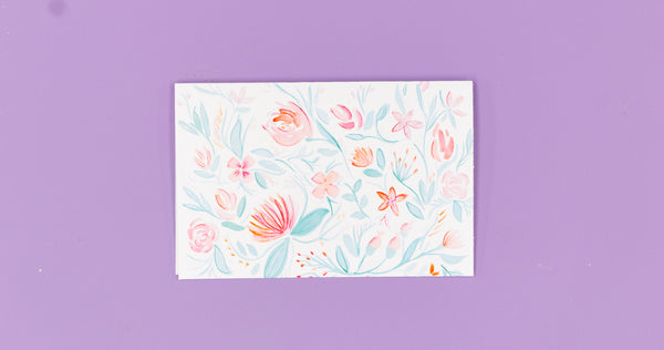 Watercolor Floral Greeting Card - Digital Download - Craft Box Girls