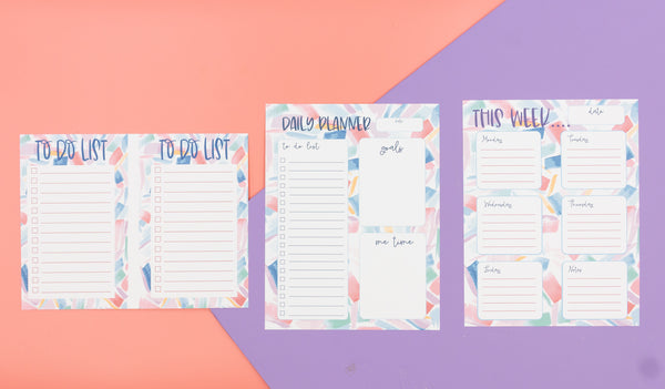 Brush Stroke Planner Sheets - Digital Download - Craft Box Girls
