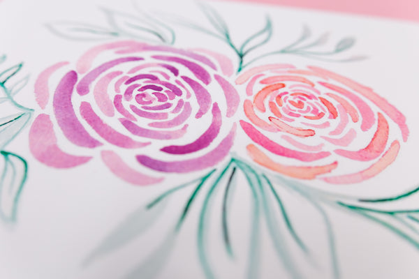 Bright Watercolor Floral Artwork Package - Digital Download - Craft Box Girls