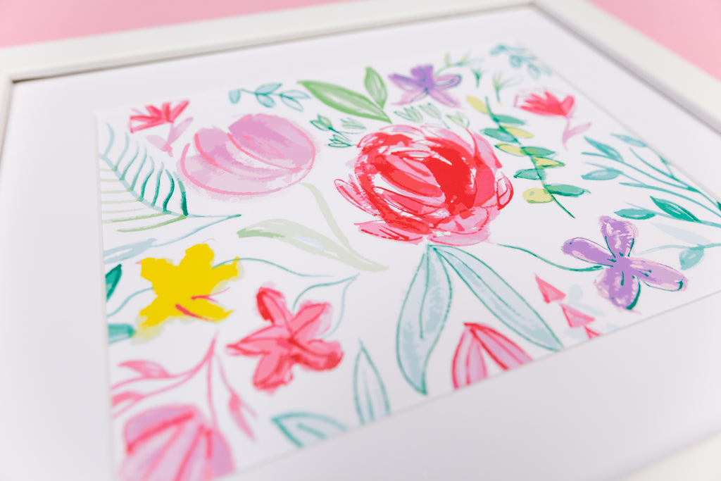 Bright Watercolor Floral Artwork Package - Digital Download - Craft Box Girls