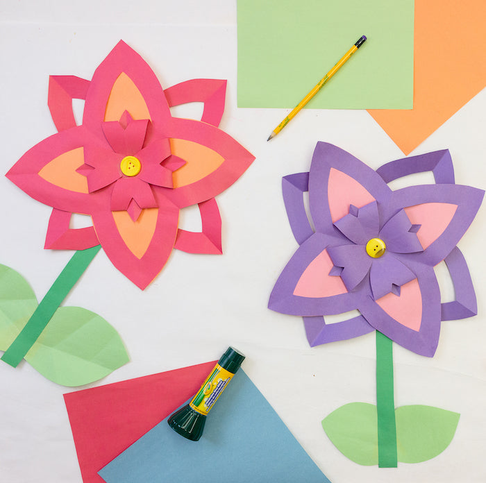 Flower Crafts With Paper - paper crafts for kids 