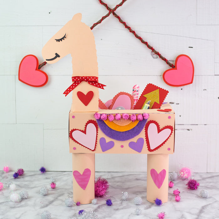 DIY Llama Valentine's Day Card Box – Craft Box Girls
