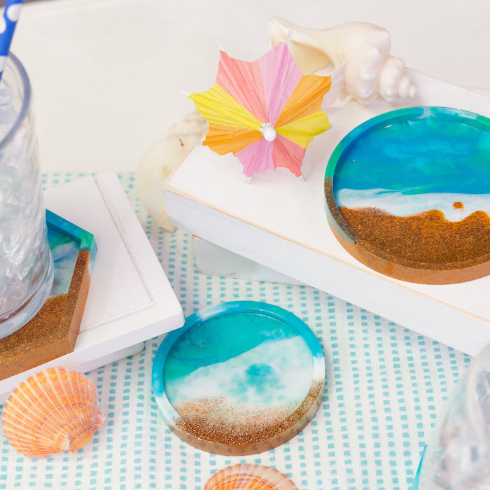 DIY Epoxy Resin Coasters, Making Coasters with Resin