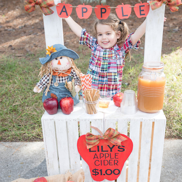 DIY Apple Cider Stand for Kids Craft Box Girls
