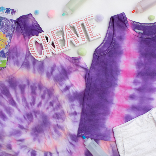 DIY Spiral Tie Dye Tank Top Craft Box Girls