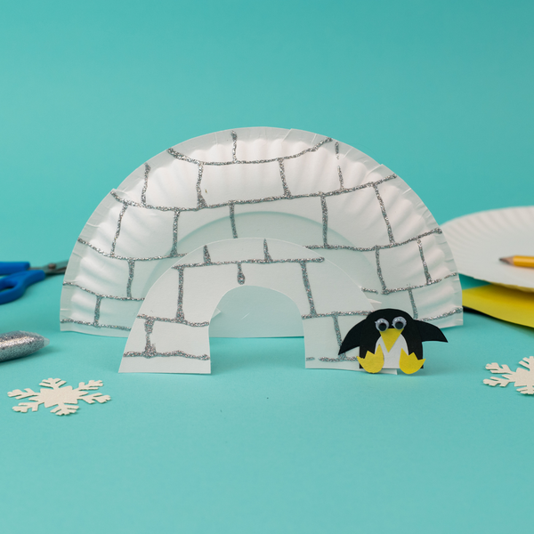 Paper Plate Igloo – Craft Box Girls