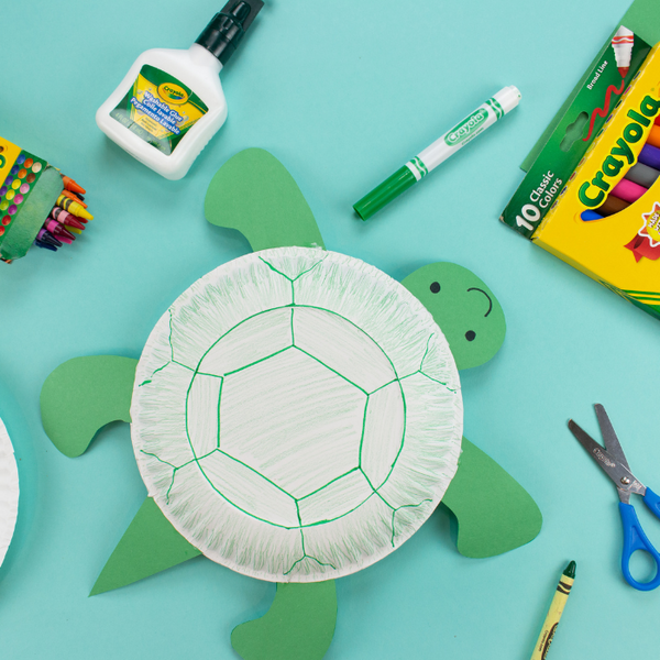 Ocean Week: Paper Plate Turtle Shaker – Craft Box Girls