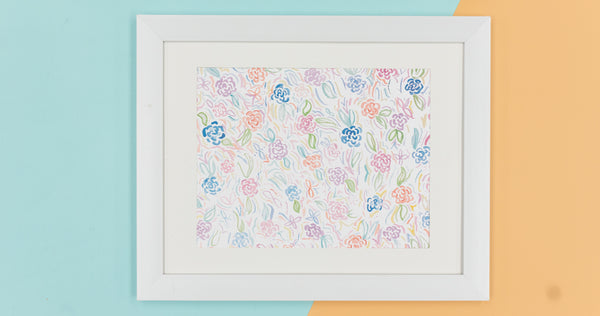 Multi Color Roses Watercolor Art Print - Digital Download - Craft Box Girls