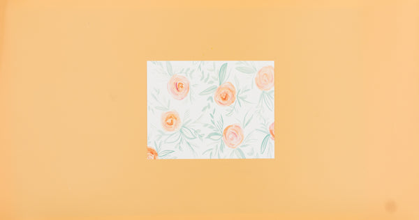 Peach Floral Watercolor Art Print - Digital Download - Craft Box Girls