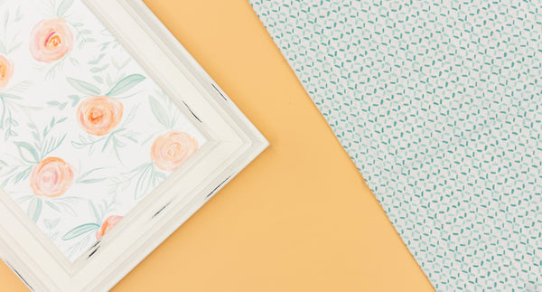 Peach Floral Watercolor Art Print - Digital Download - Craft Box Girls