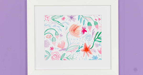 Spring Floral Watercolor Art Print - Digital Download - Craft Box Girls