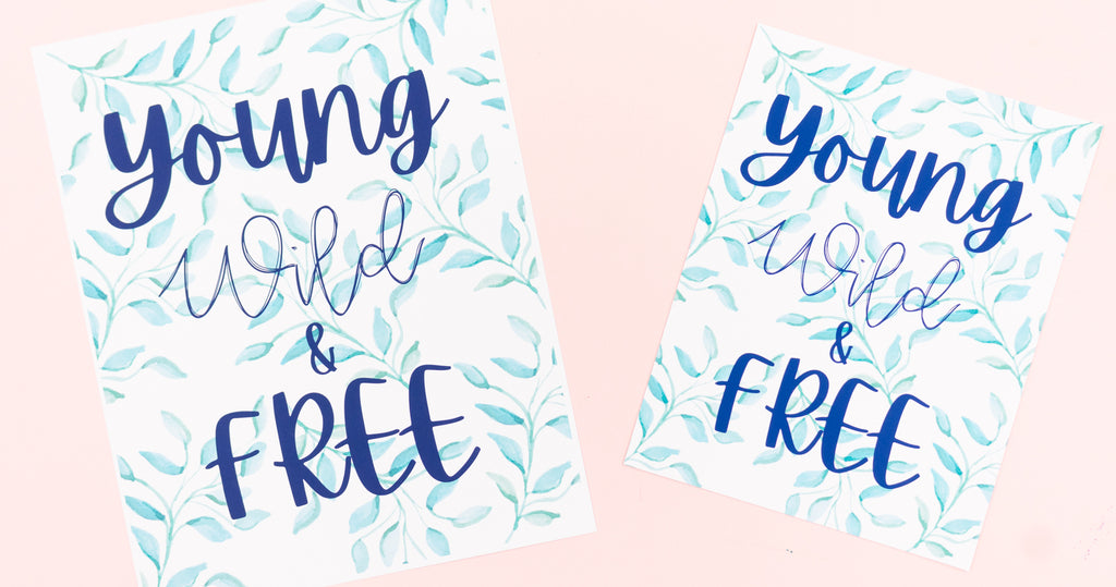 Young Wild & Free Happy Art Print - Digital Download - Craft Box Girls