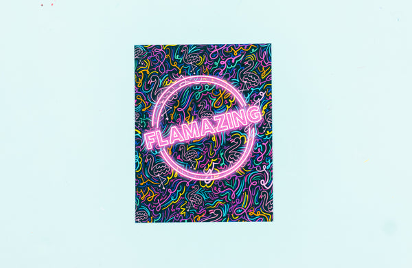 Flamazing Neon Happy Art Print - Digital Download - Craft Box Girls