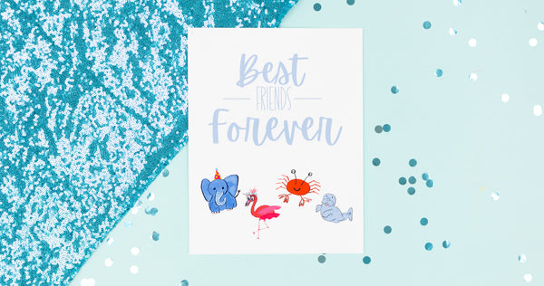 Best Friends Happy Art Print - Digital Download - Craft Box Girls