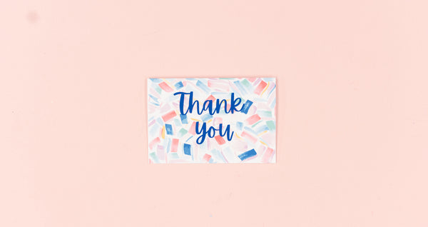 Brush Thank You Greeting Card - Digital Download - Craft Box Girls
